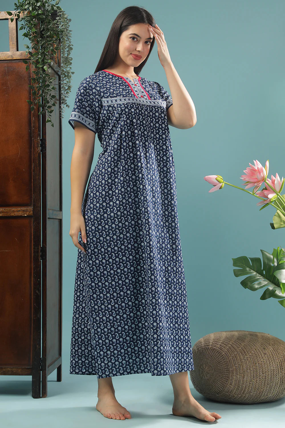 100 cotton night dress for women 100% Cotton Nighty for Comfortable Sleep – Giansons