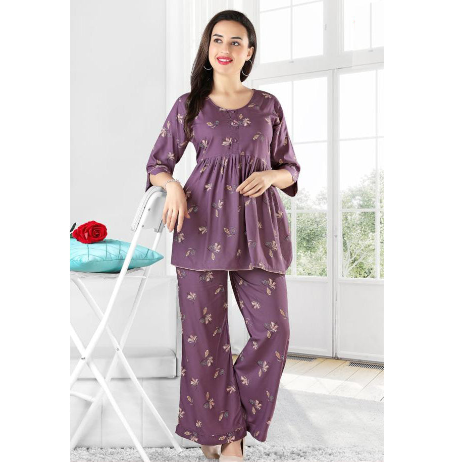 Printed Women Cord Set / Night Wear- PL030 Printed Women Cord Set / Night Wear- PL030