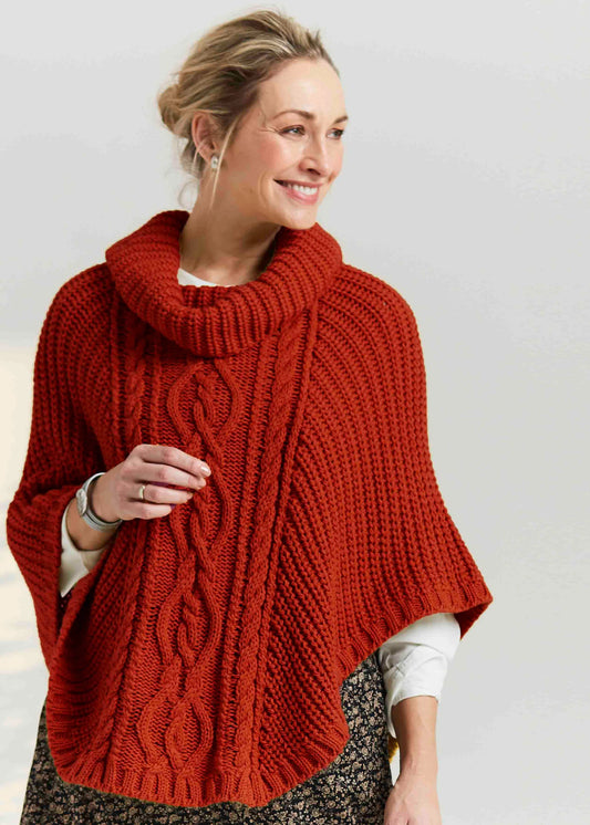 Wrap up in style with our cozy poncho sweater