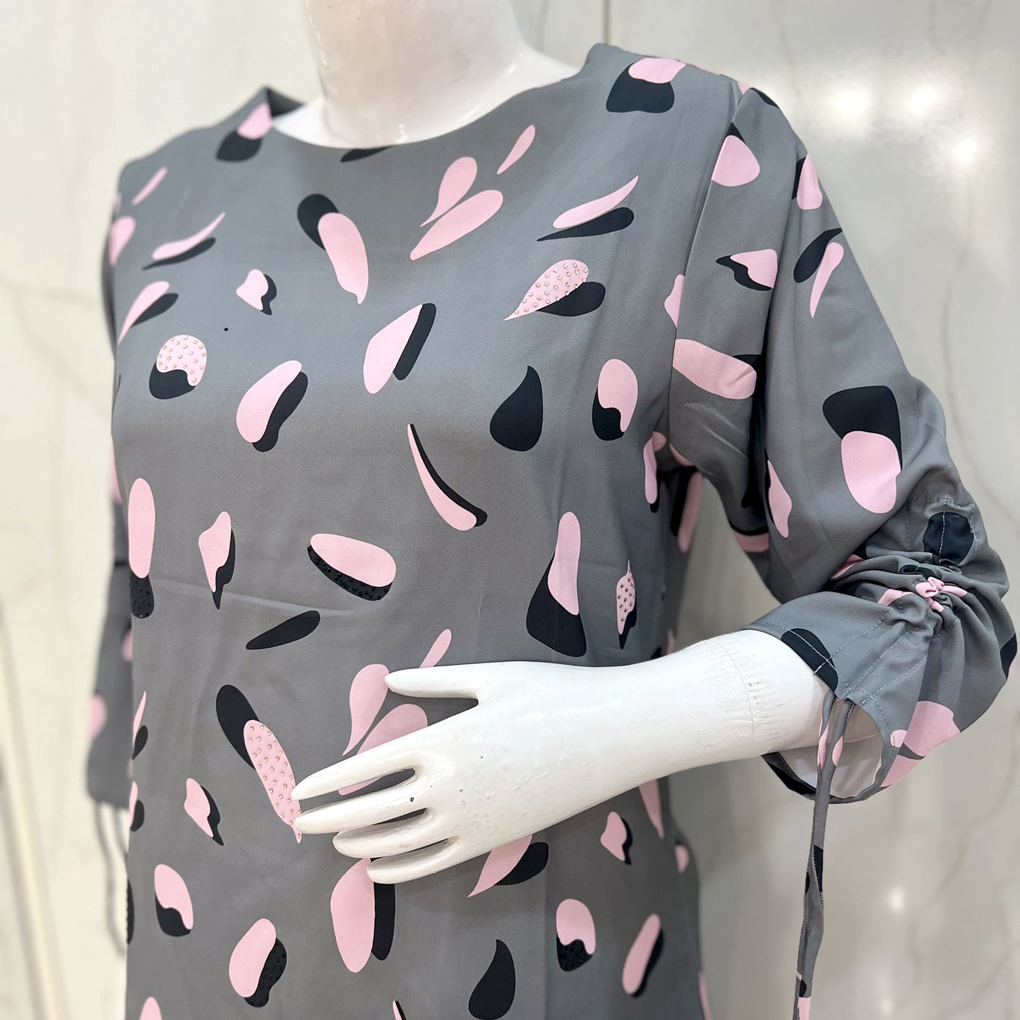 Ladies Printed V-Neck short Kurti Top
