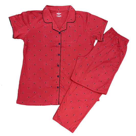 Sukanya Ladies Red Night Suit