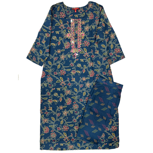 Juliet Ladies Blue Plazo Set