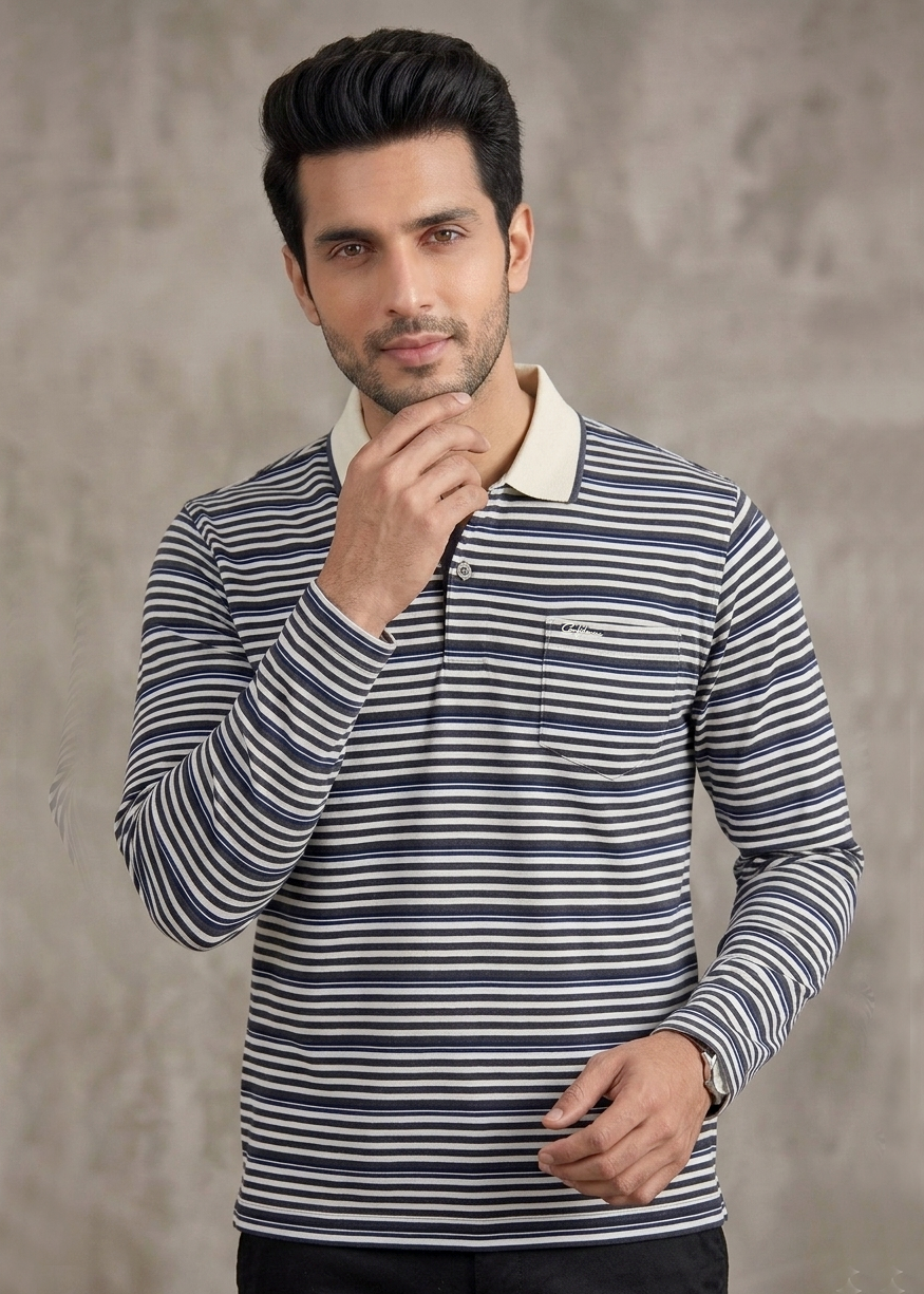 Mens Collar T-shirt with Pocket | Subtle Color | Heavy GSM | Regular Fit