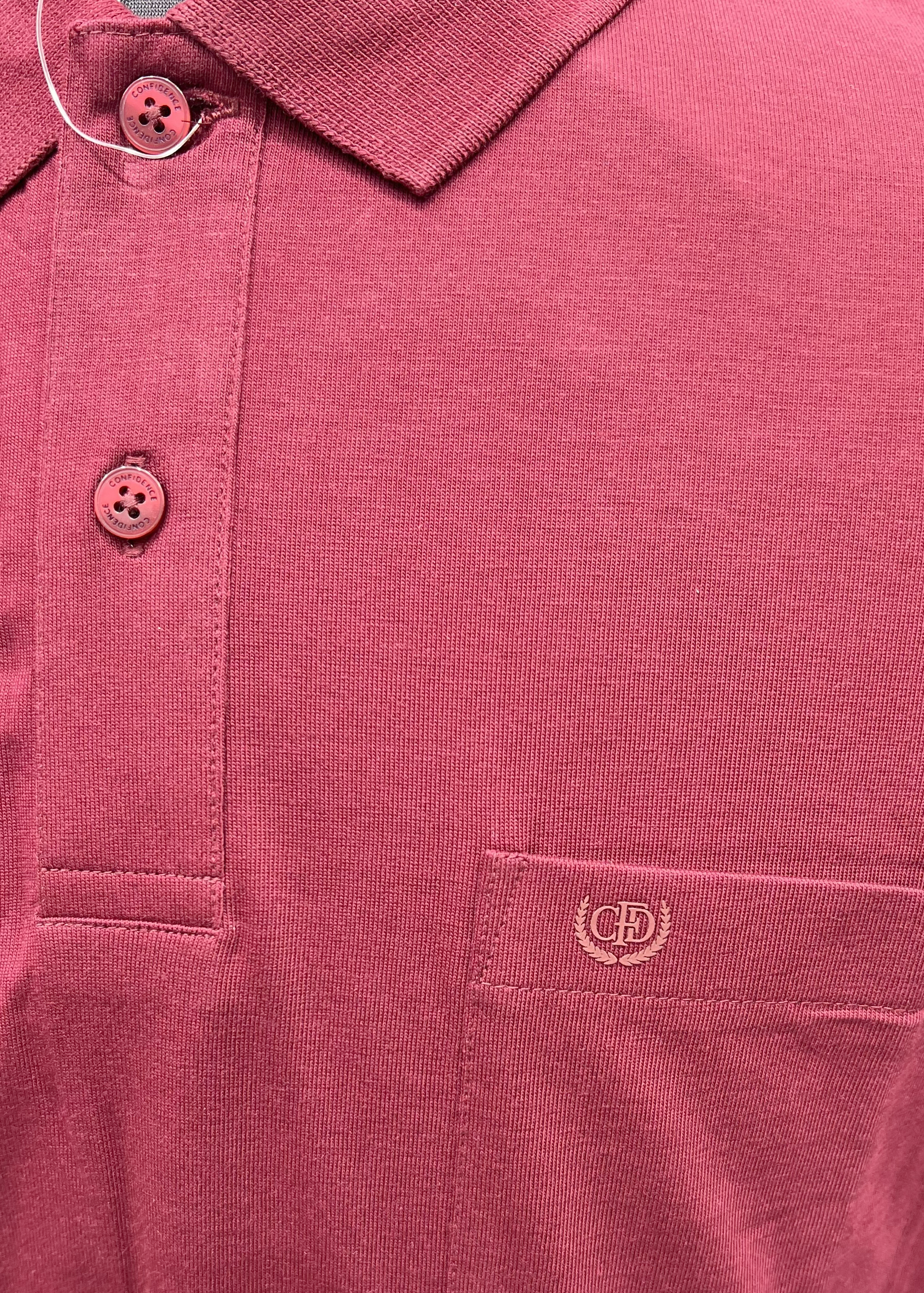 Confidence Maroon Full Sleeve Polo