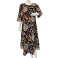 Women round neck floral print black Kurti - 5083D