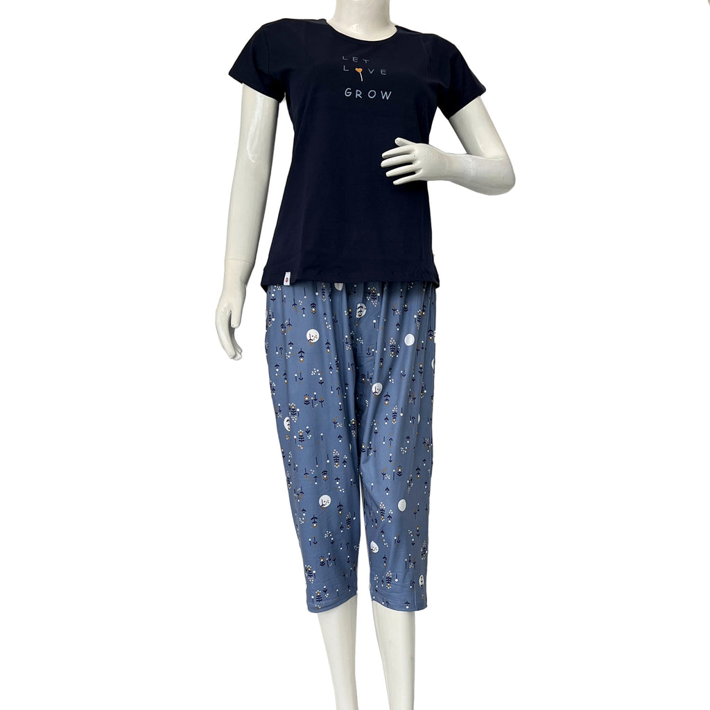Women Half Sleeve Capri Suit - SFL6279