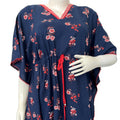 Women Night wear Kaftan Night Suit Set - 8277 Navy Blue