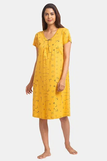 Women's Cotton Tunic Nighty - Soft, Stylish, and Comfortable Sleepwear