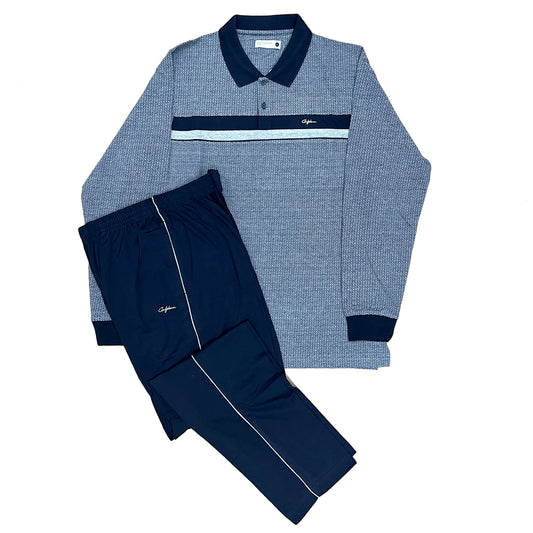 Confidence Men's Night Suit Blue
