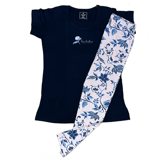 Juliet Ladies Navy Night Suit 