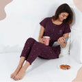 Juliet Wine Night Suit