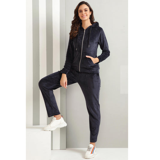 Kayal Blue Track Suit with Hoodie