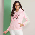 Kayal Pink Sweat Shirt with Hoodie